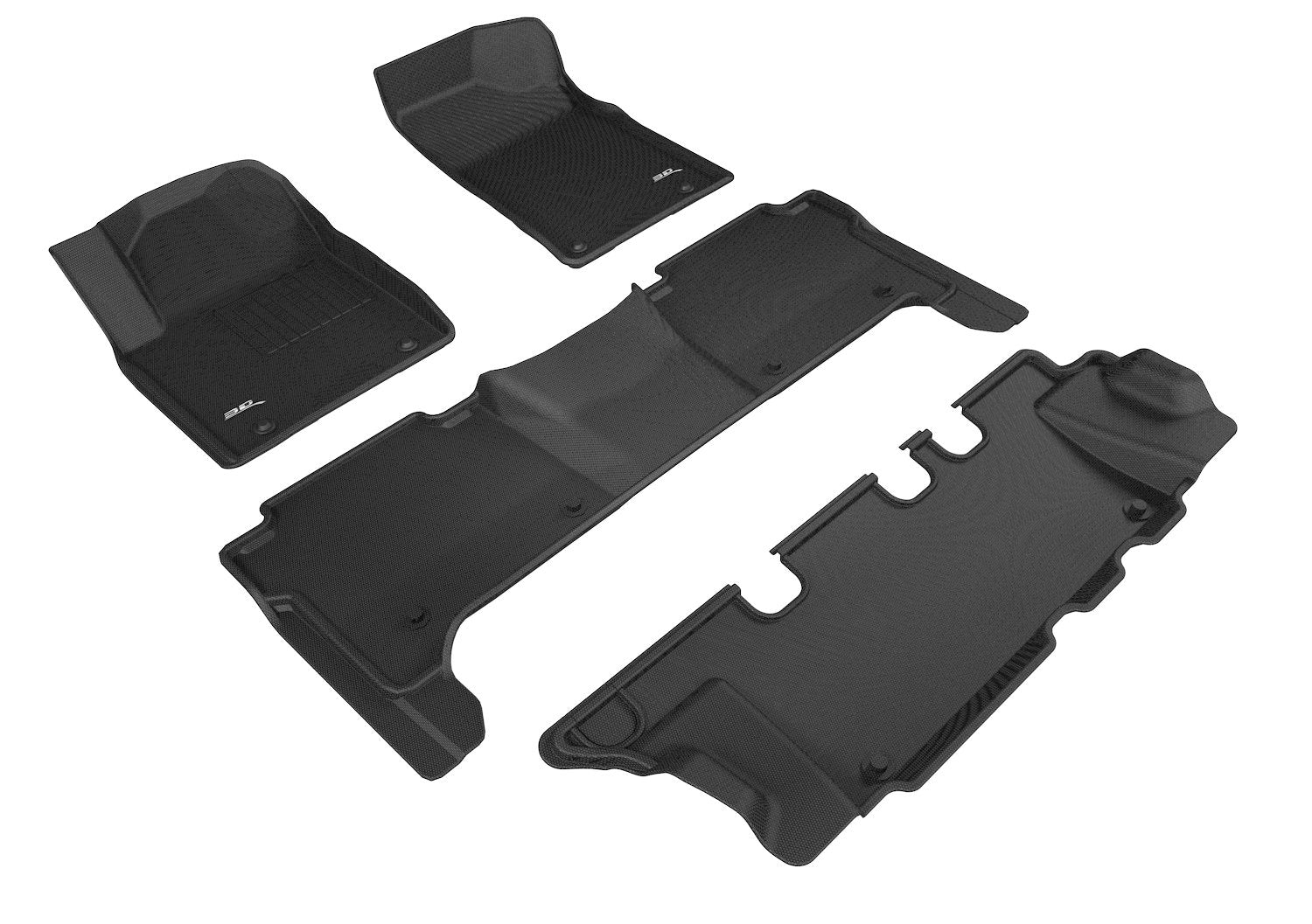KAGU 3D MAXpider Custom Fit Floor Mat (black) Compatible with NISSAN ARMADA 2017-2023 - Full Set