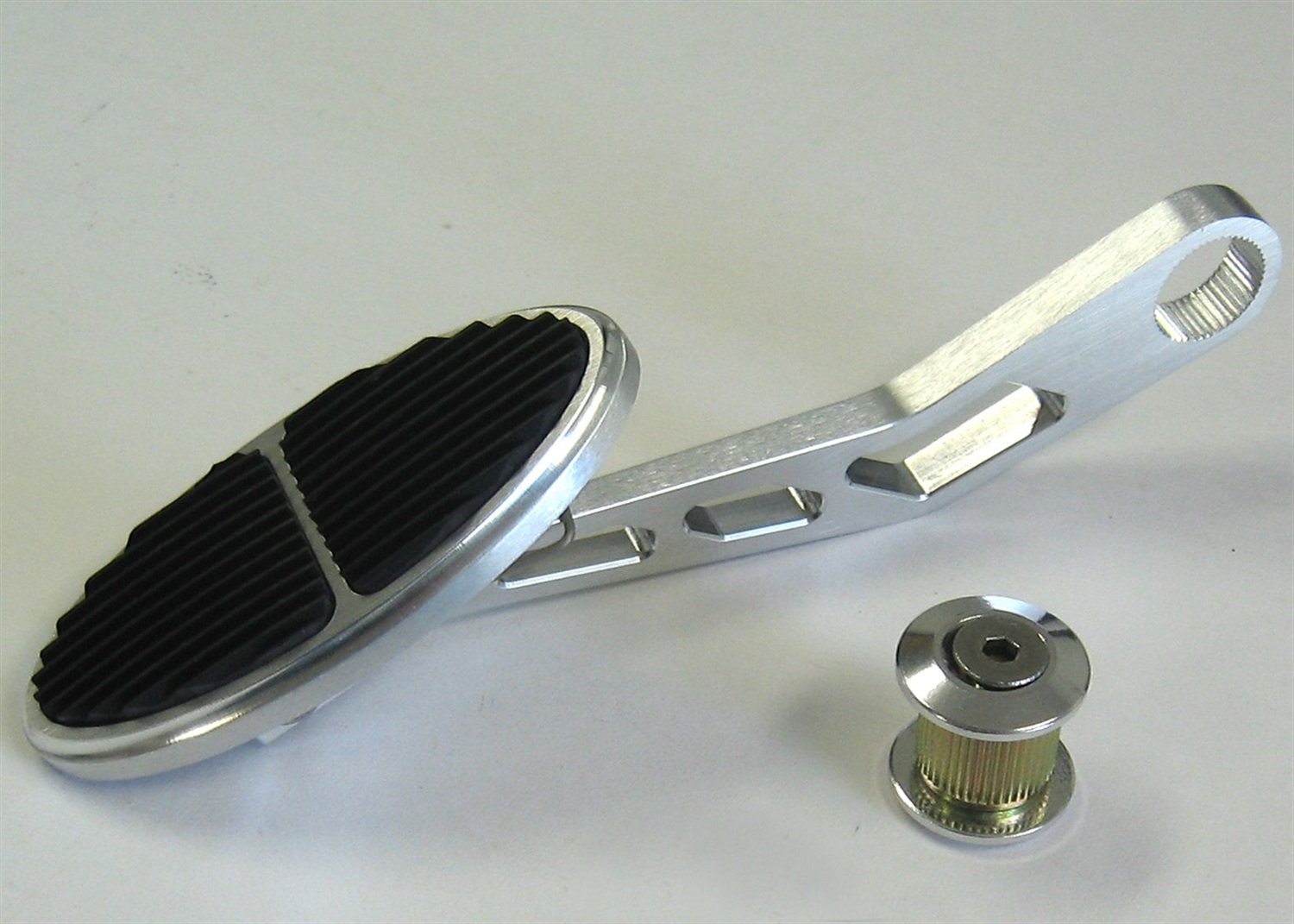 Billet Lokar DBW-6104 Oval Drive-By-Wire Spring-Loaded Throttle Pedal with Rubber
