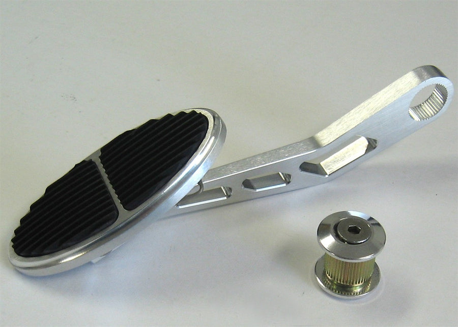 Billet Lokar DBW-6104 Oval Drive-By-Wire Spring-Loaded Throttle Pedal with Rubber