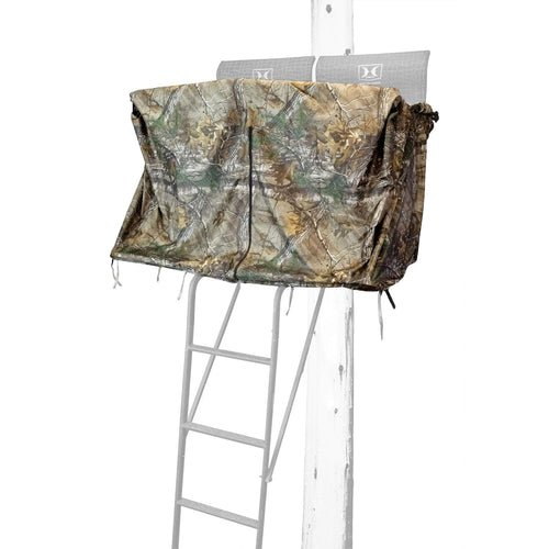HWK-2072-BK Hawk 2 Man Ladder Tree Stand Blind for Denali and Sasquatch Ladders (Ladder Blind Only), Realtree Camo