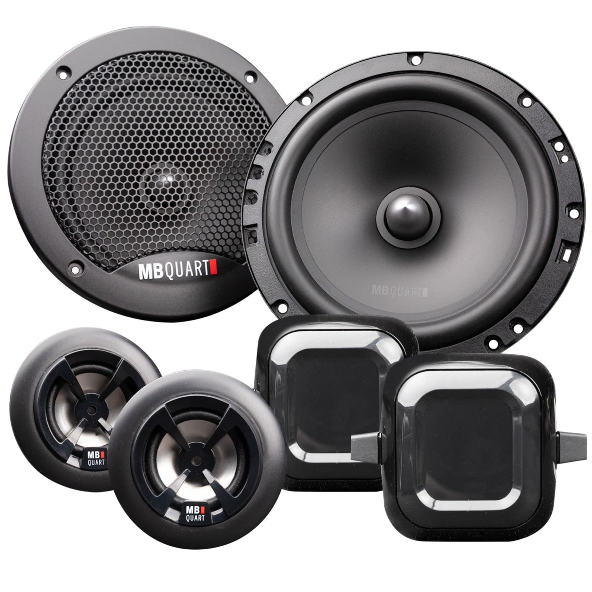 MB Quart 6.5" High-Performance Discus Car Audio Component Speaker System, 140W Peak Power, 70W RMS, 4 Ohm, and 88db Sensitivity