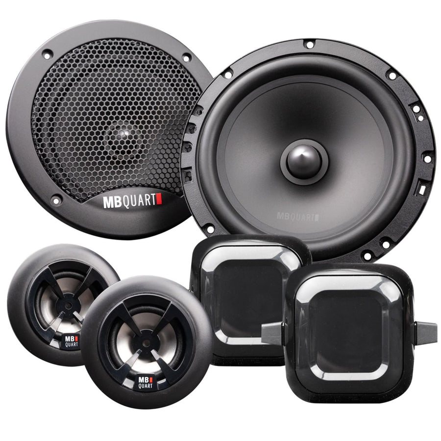 MB Quart 6.5" High-Performance Discus Car Audio Component Speaker System, 140W Peak Power, 70W RMS, 4 Ohm, and 88db Sensitivity
