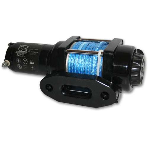 Winch BULLDOG 15014 (2500lb ATV with 50 ft. Synthetic Rope, CNC Billet Aluminum Hawse Fairlead, mini-Rocker Switch, mounting Channel)