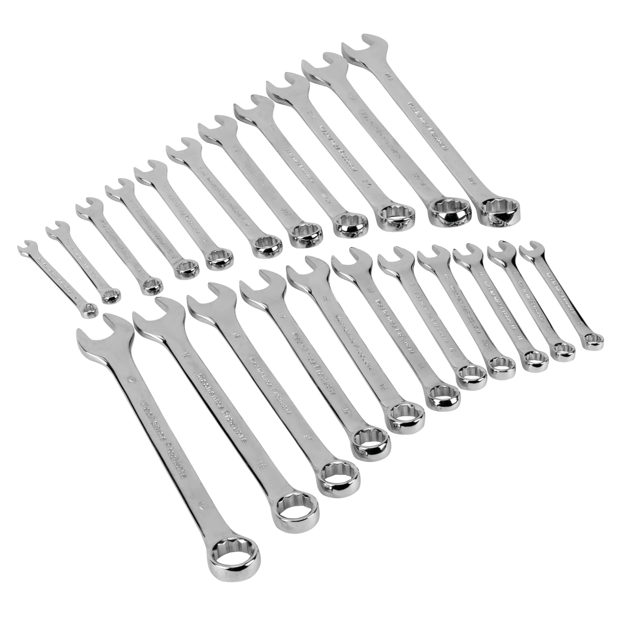 W1069 Performance Tool 22-Piece SAE and Combination Metric Wrench Set with Organizer Rack