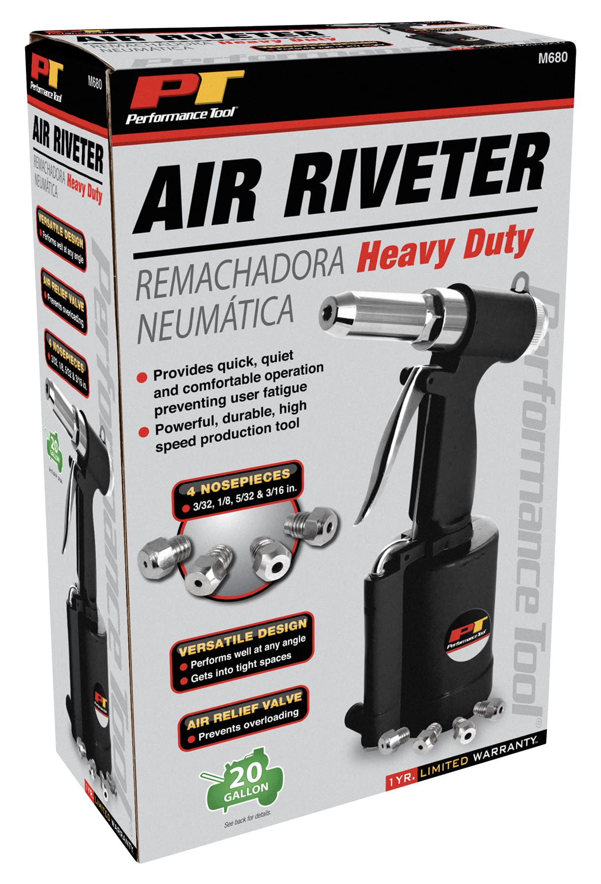 M680 Performance Tool 3/16-Inch Heavy Duty Hydraulic Riveter