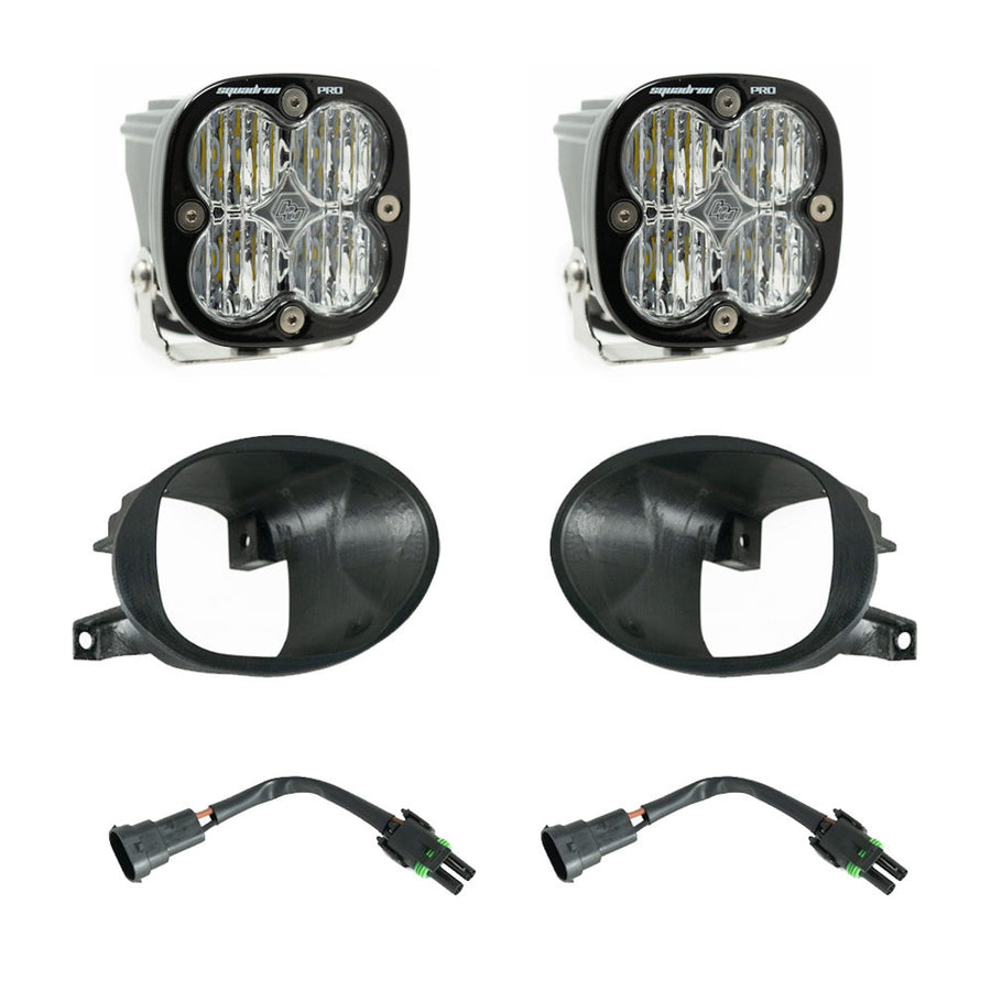 Squadron Pro Baja Designs LED Fog Pocket Light Kit for Mercedes Benz Sprinter Van 1500/2500/3500 2019+ (Wide Cornering; Amber)