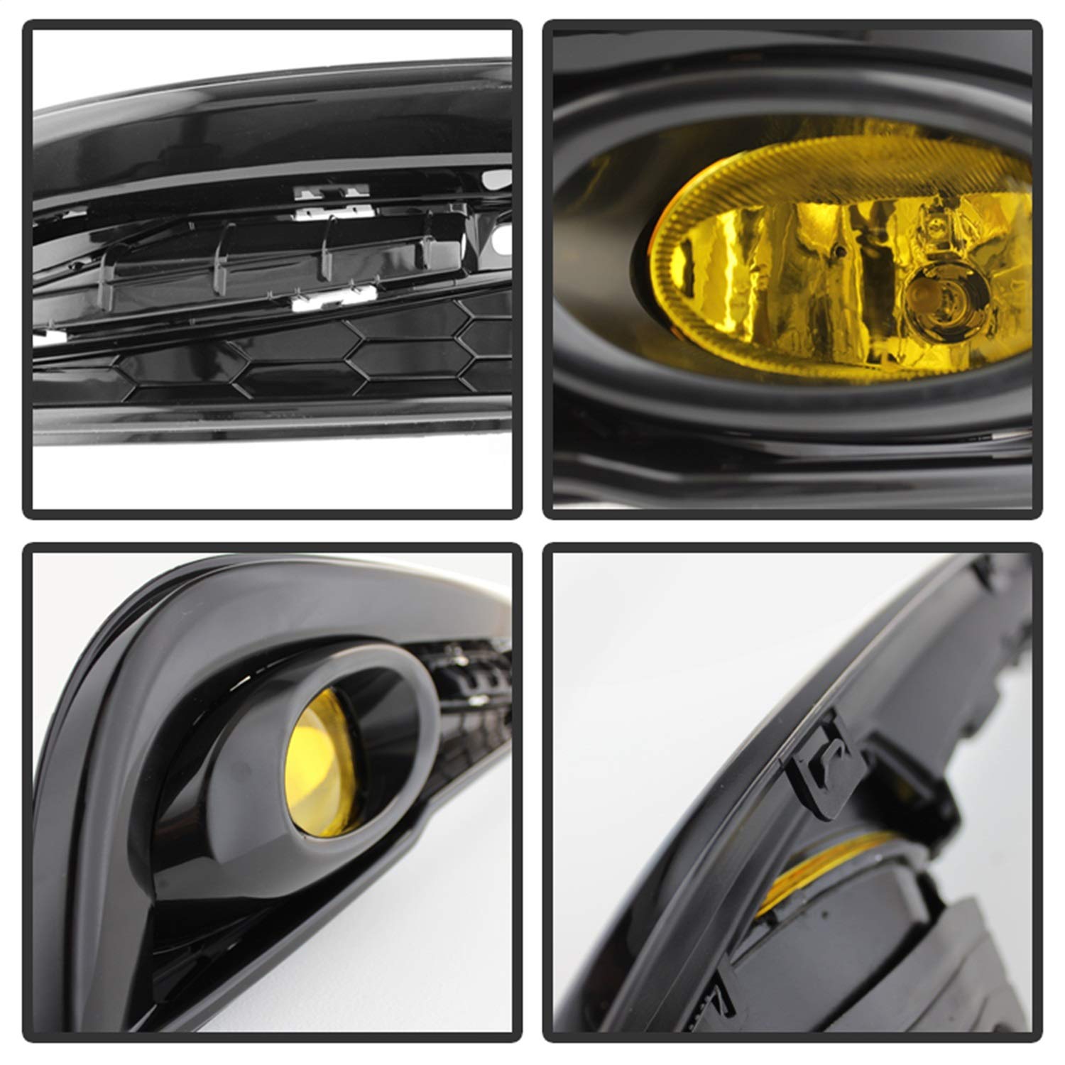 5077752 xTune Auto Fog Lights Black/Yellow