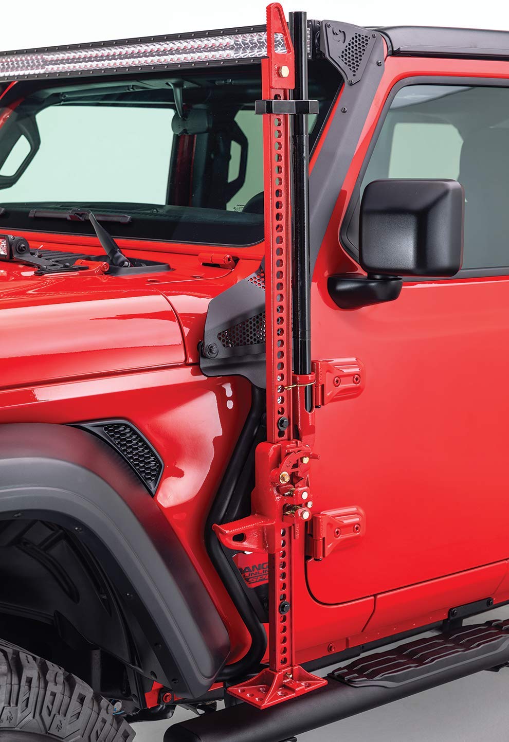 Exterior Jack Mount Go Rhino | Mild Steel, Textured Black | 701001T | Fits 2018-2024 Jeep Wrangler JL, JLU, Gladiator JT, 2-Door or 4-Door (Excluded Mohave Edition)