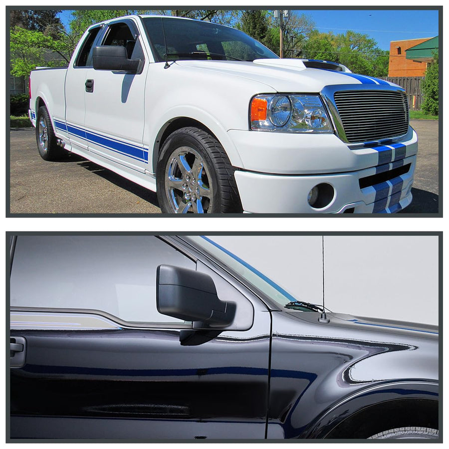 Spec-D Tuning Manual Fold Right Passenger Side Non Heated Side Mirror Compatible with 2004-2014 Ford F150 F-150 Truck