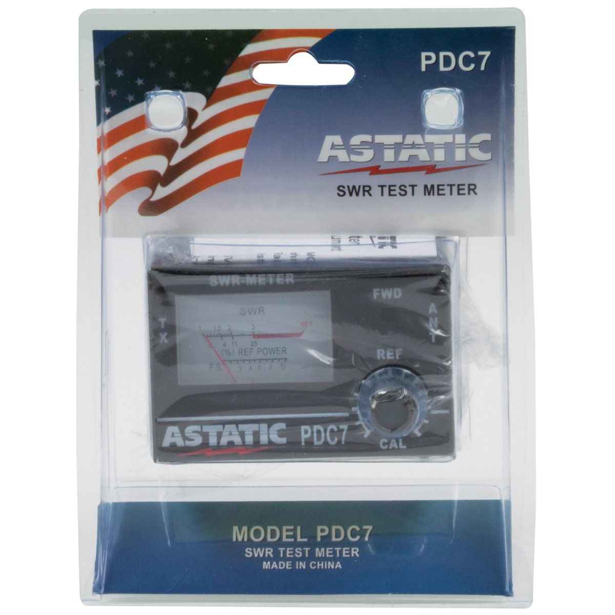 PDC7 Astatic 302-01768 Compact SWR Meter, Black