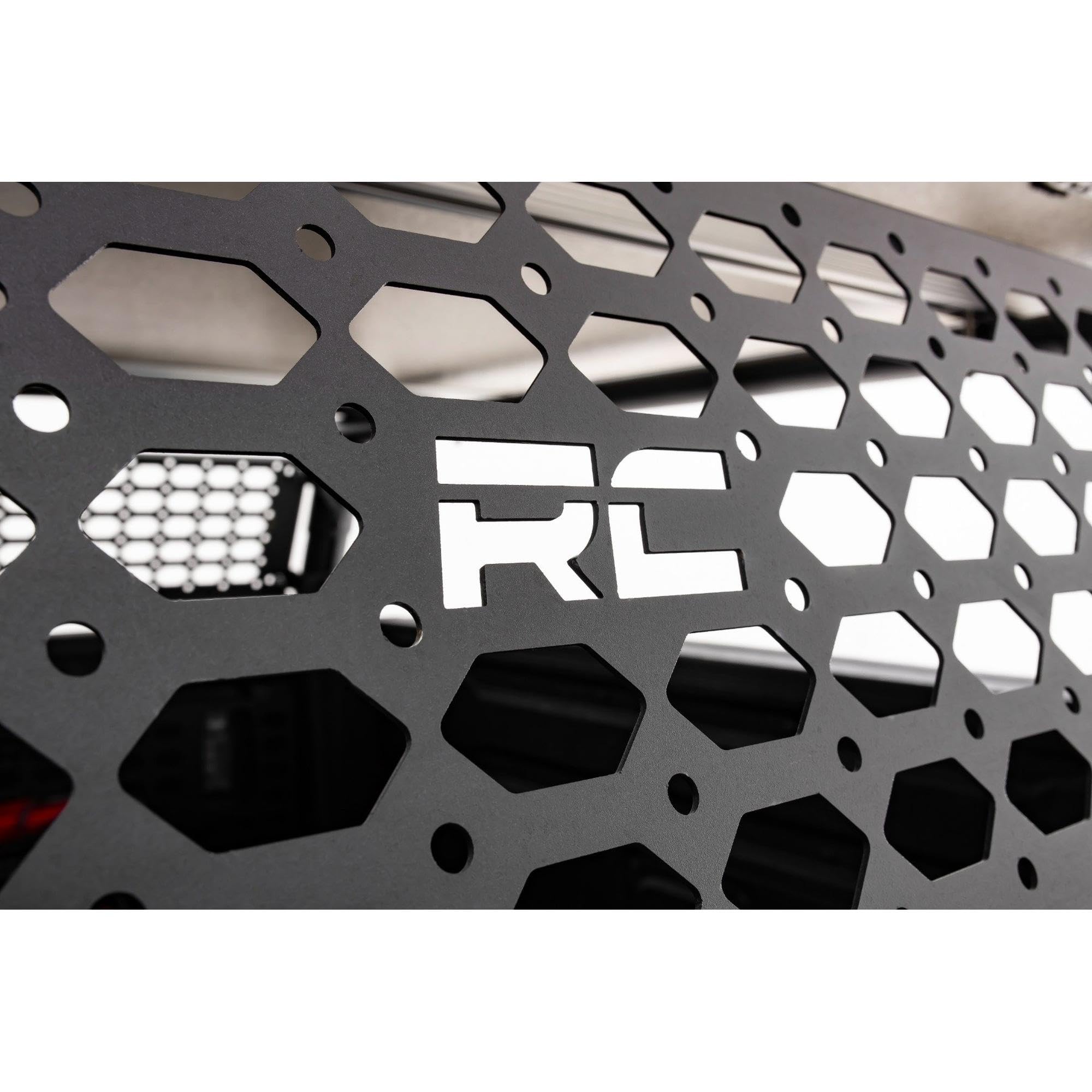Rough Country Molle Panel Bed Rack for Jeep Gladiator JT (2020-2025) - Accessory Mounting Panel for Recovery Gear, Tools & Hi-Jack