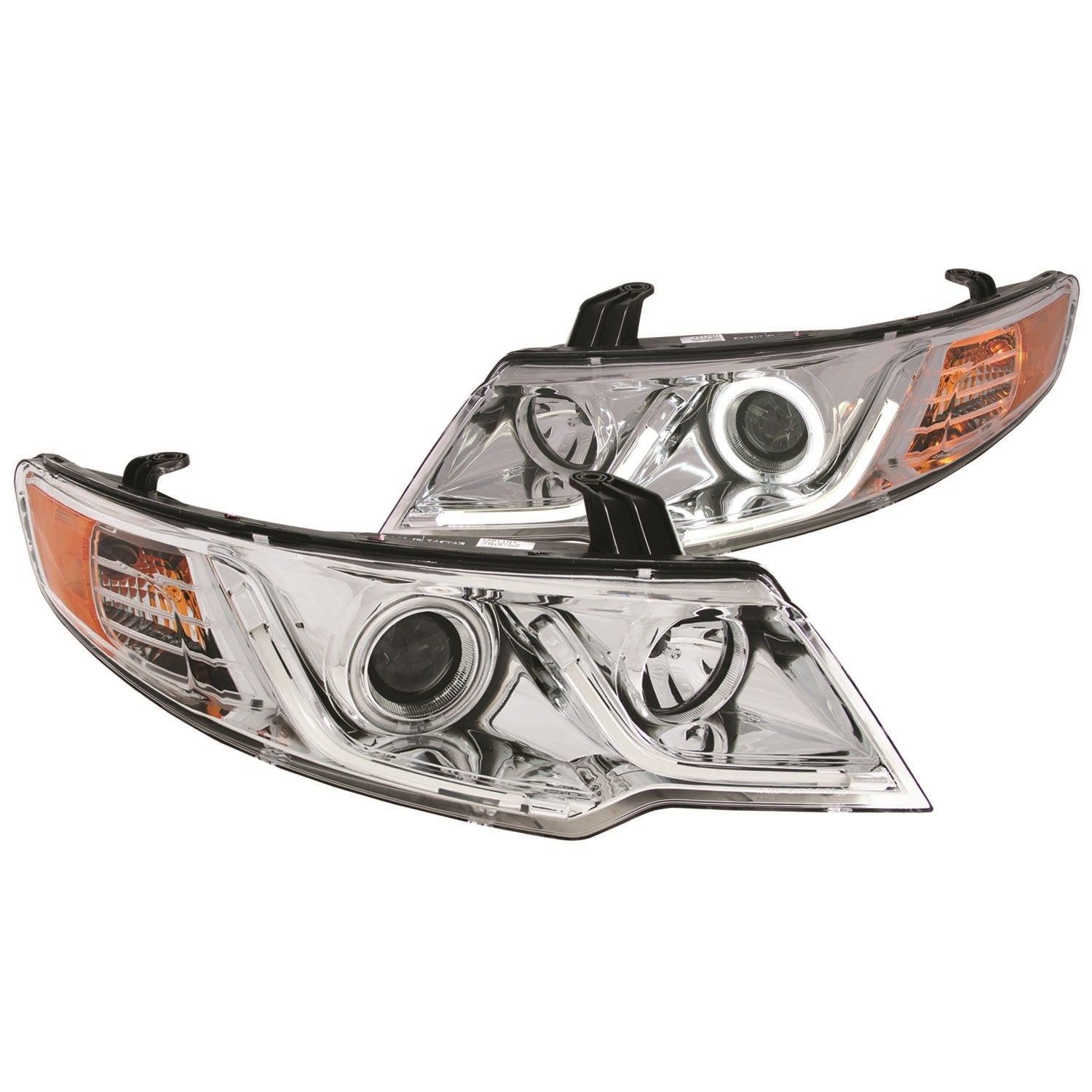 Chrome/Clear/Amber Halogen Projector Headlight AnzoUSA for Kia Forte