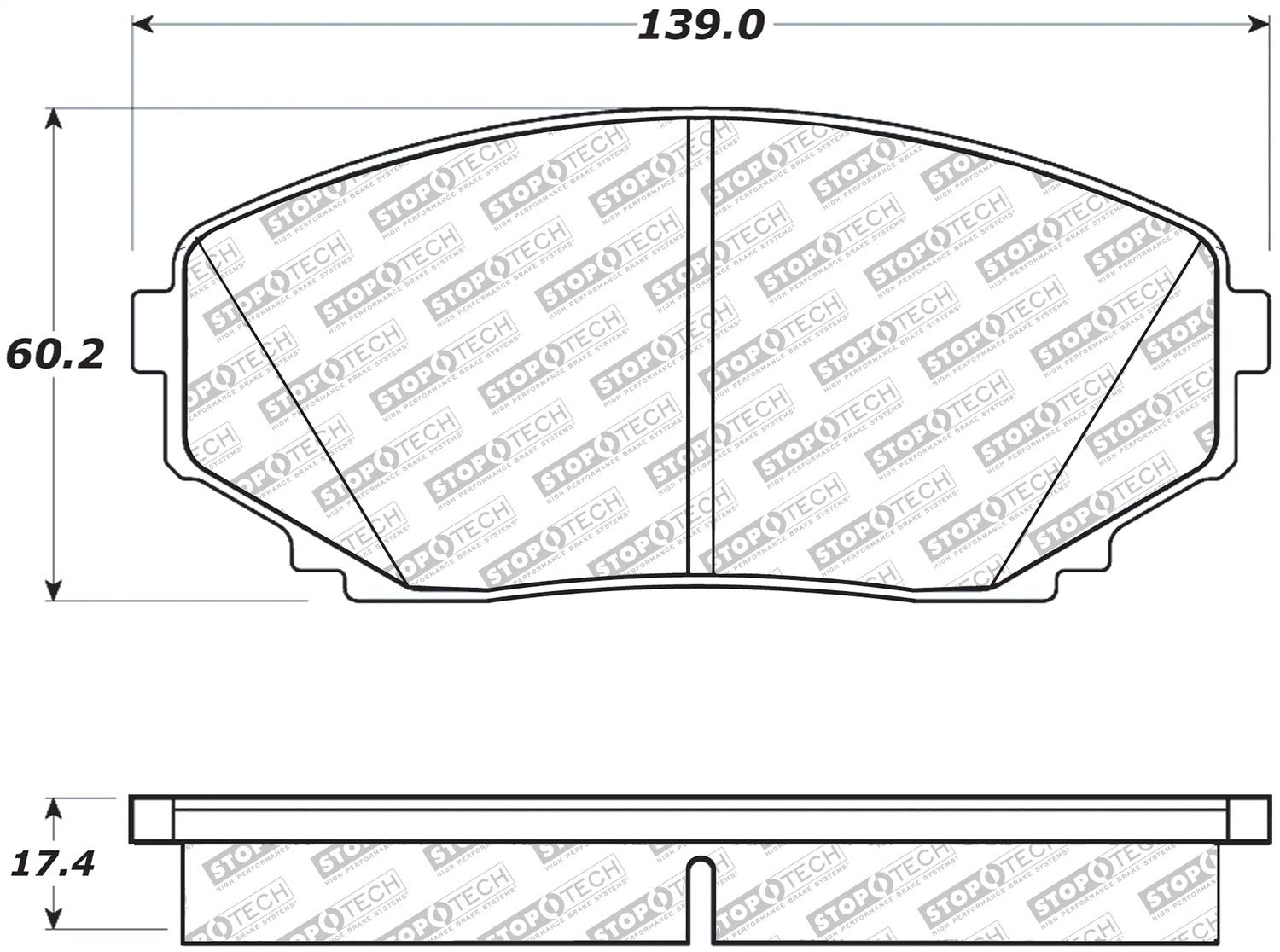 Brake Pads StopTech 305.12580 Street Select with Hardware