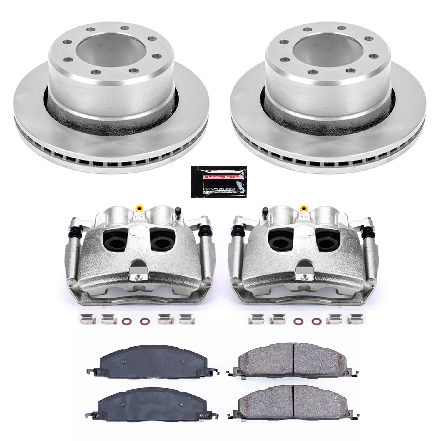 Power Stop KCOE5487 Replacement Autospeciality Rear Caliper Kit- OE Rotors, Ceramic Brake Pads, Calipers For Dodge Ram 2500, Dodge Ram 3500, Ram, Ram 2500, Ram 3500 [Model Specific]