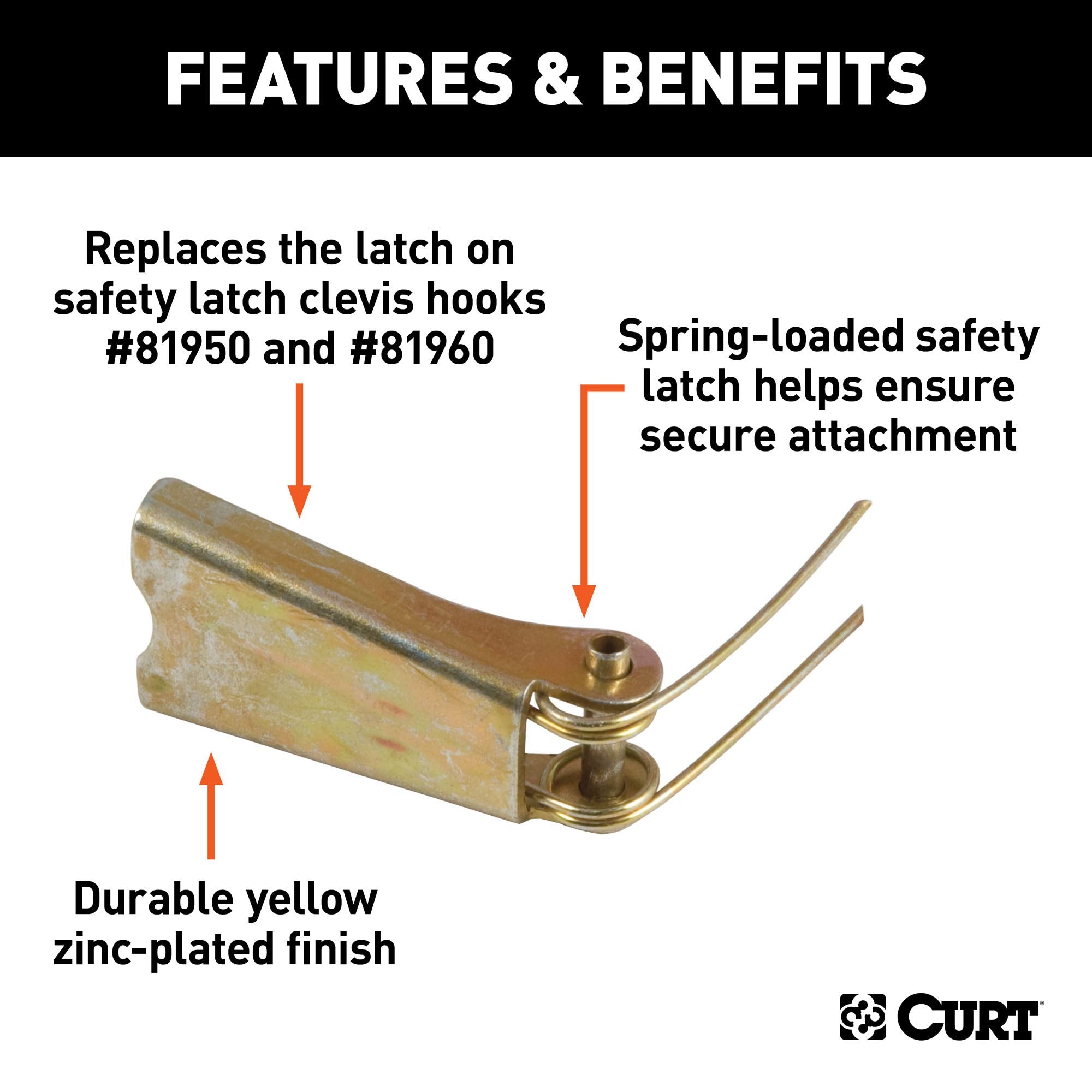 CURT Replacement Clevis Hook Safety Latch for CURT #81999 #81950