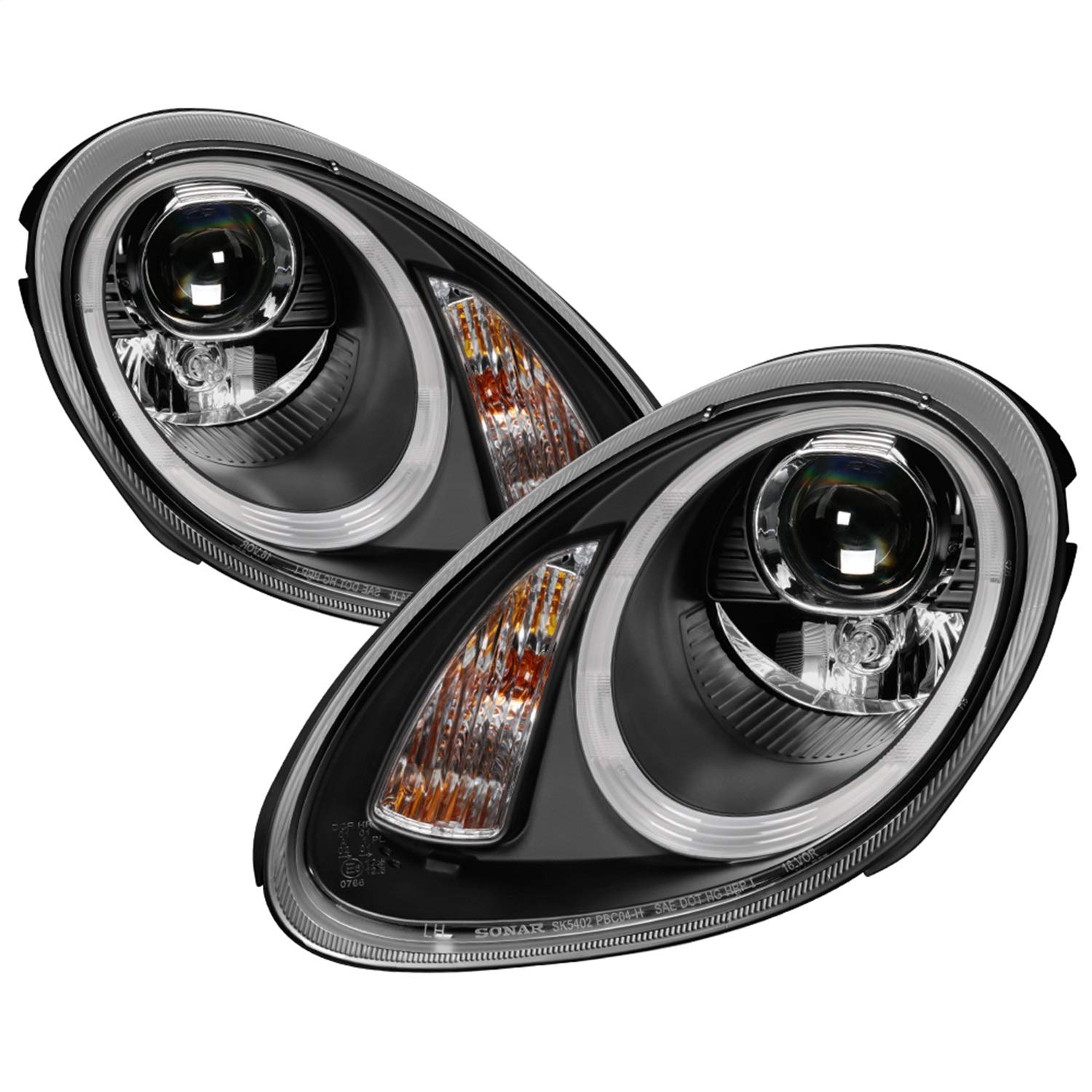Projector Headlight Spyder Auto PRO-YD-P98705-DRL-BK, 1 Pack