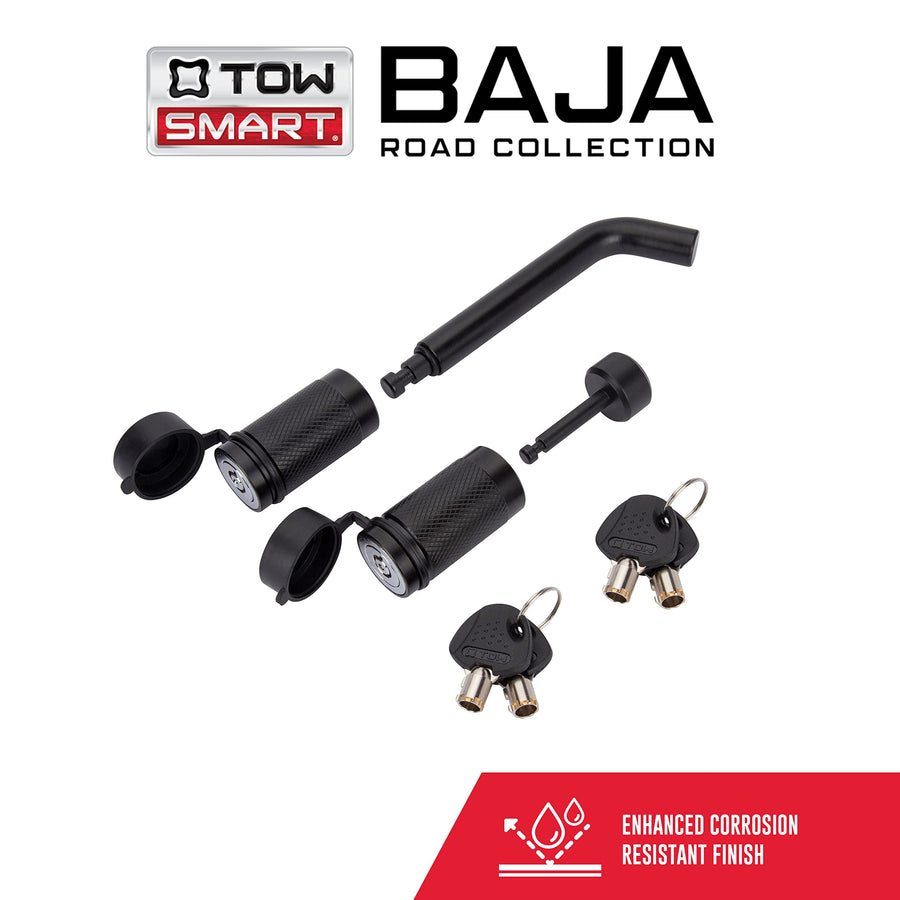 Baja Collection TOWSMART 5/8 in. Steel Bent Pin Barrel Style Receiver Lock and Coupler Lock (Keyed Alike), Fits up to 3 in. receivers