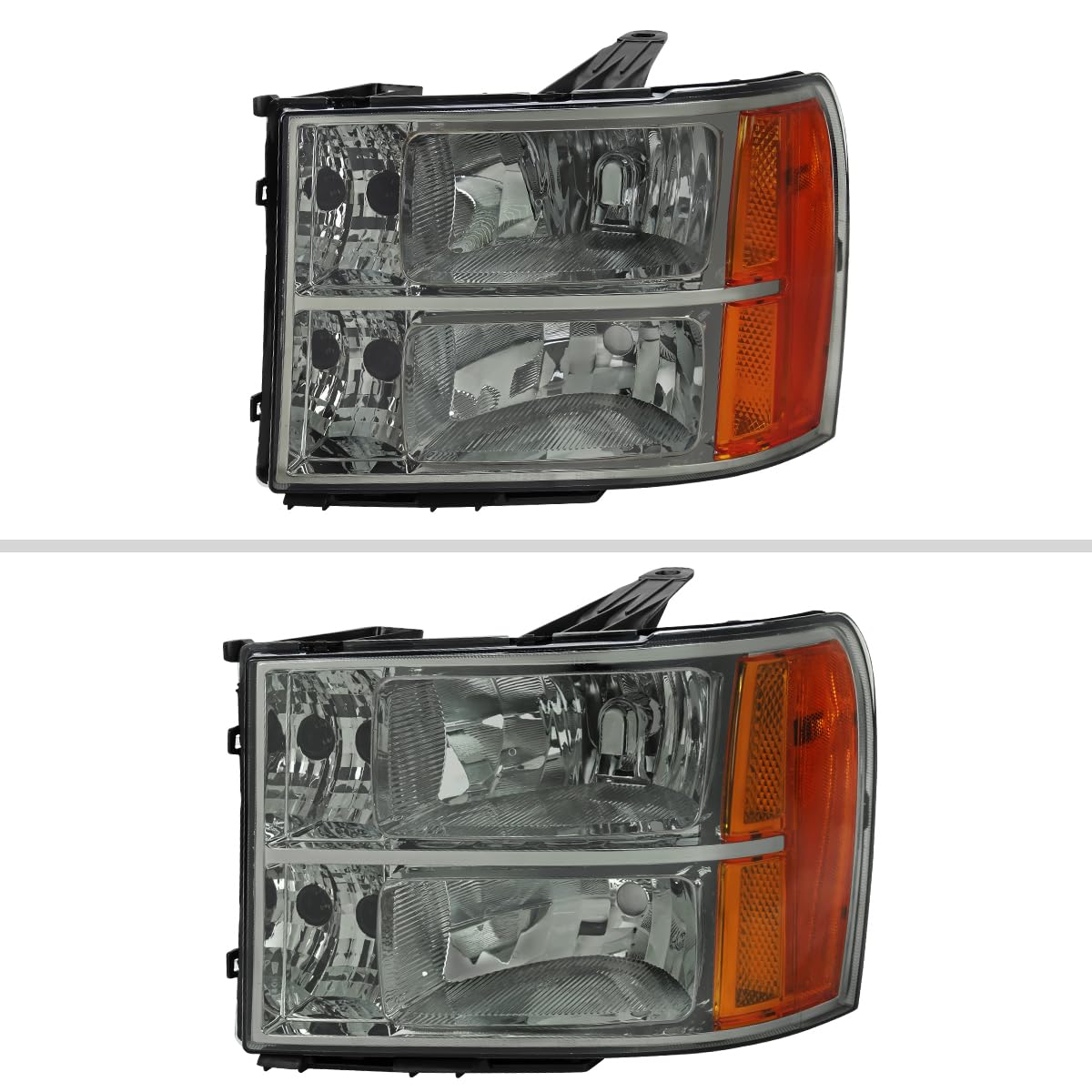 1500 SPEC-D TUNING Headlights Chrome HOUSING Light Smoked Lens