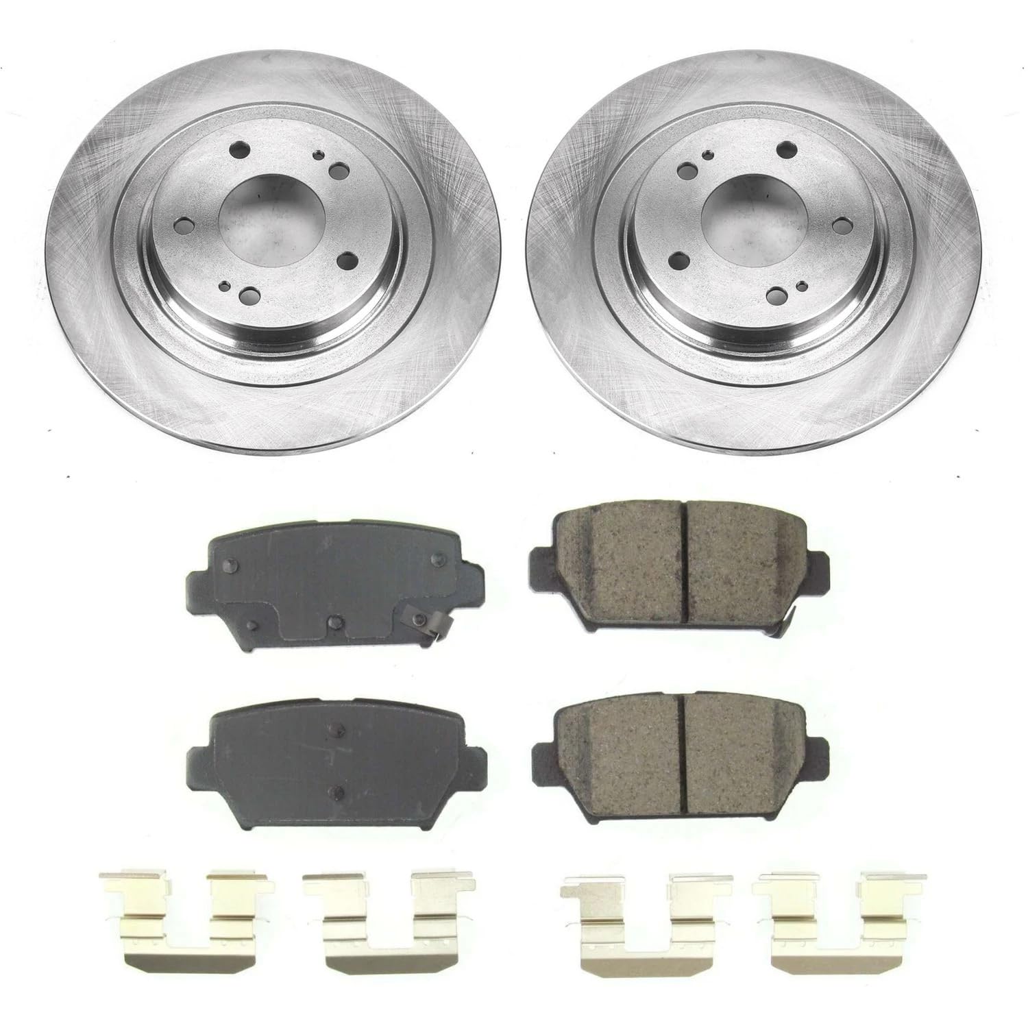 Power Stop KOE8434 Rear Replacement Brake Kit-OE Brake Rotors & Ceramic Brake Pads For Mitsubishi Eclipse Cross 2018-2020 [Model Specific]