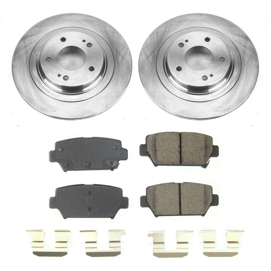 Power Stop KOE8434 Rear Replacement Brake Kit-OE Brake Rotors & Ceramic Brake Pads For Mitsubishi Eclipse Cross 2018-2020 [Model Specific]