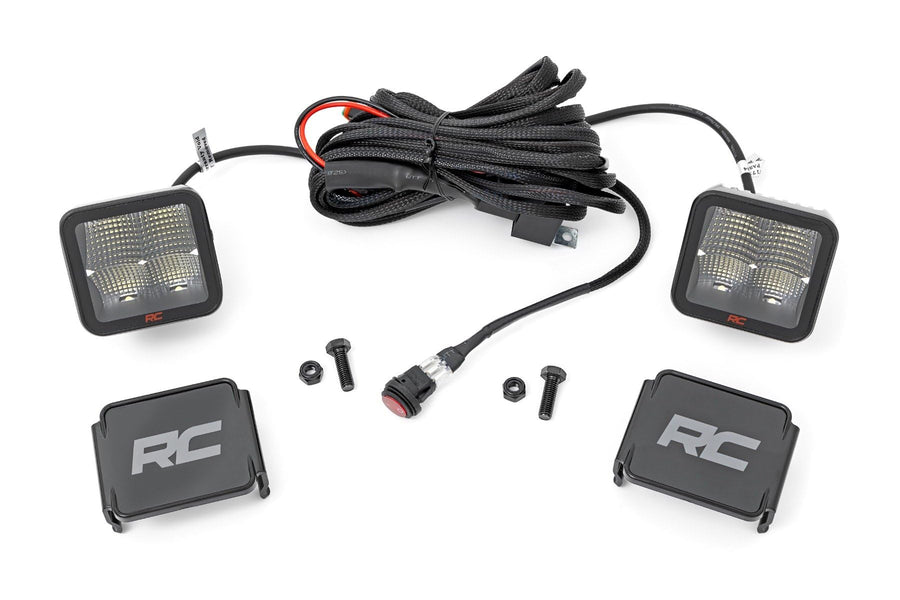 2" Rough Country Spectrum Series Square OSRAM LED Lights | Flood - 80903