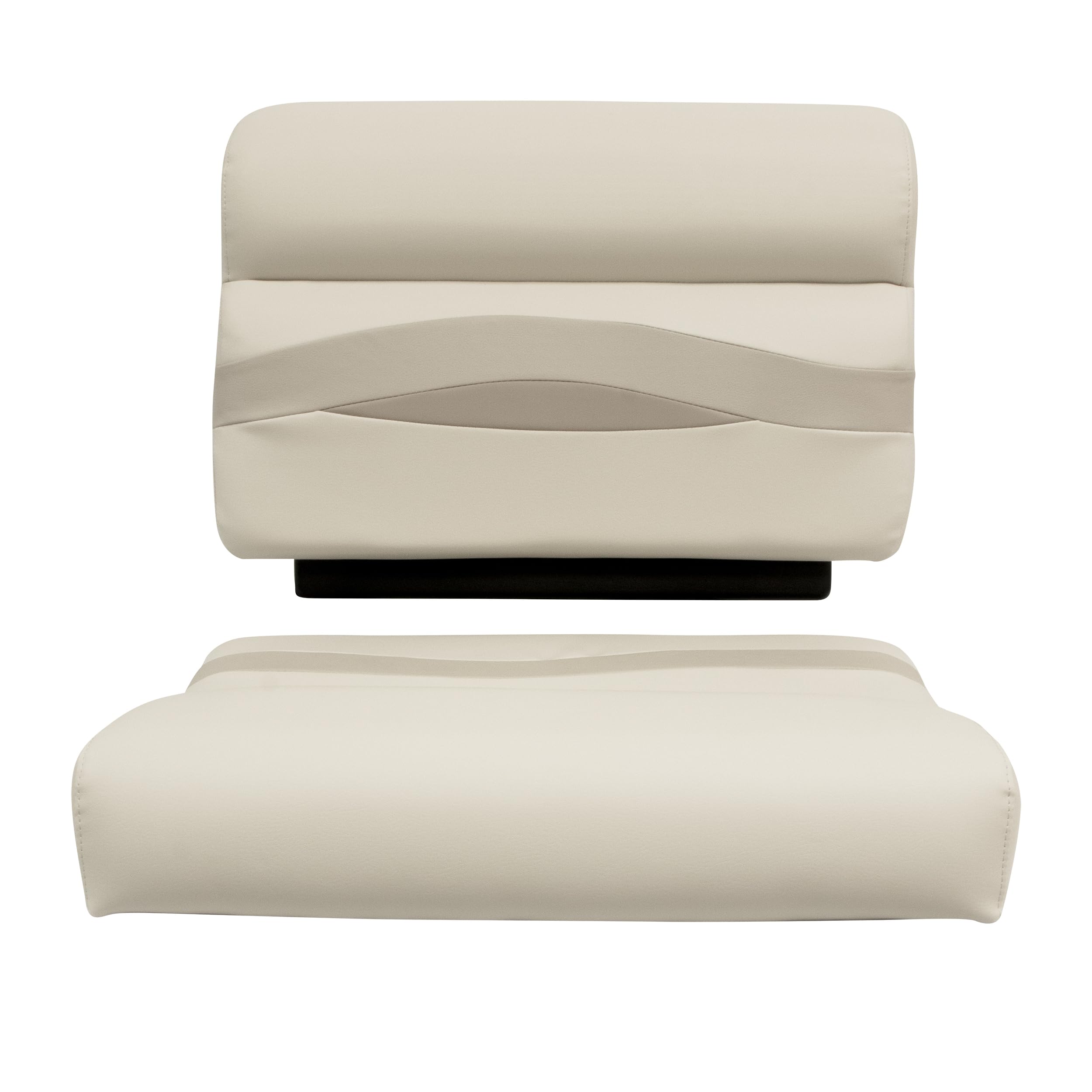 Wise Premier Series BM1143-1066 Pontoon 27" Bench Seat Cushion Set, Stone/Mocha Java/Khaki