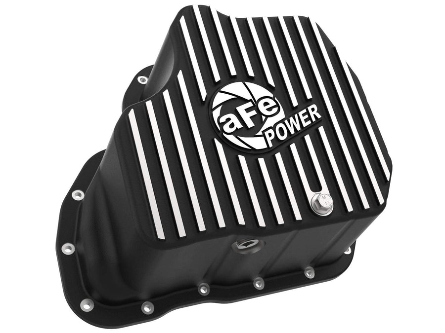 aFe Power Black Finish Engine Oil Pan, Machined Fins