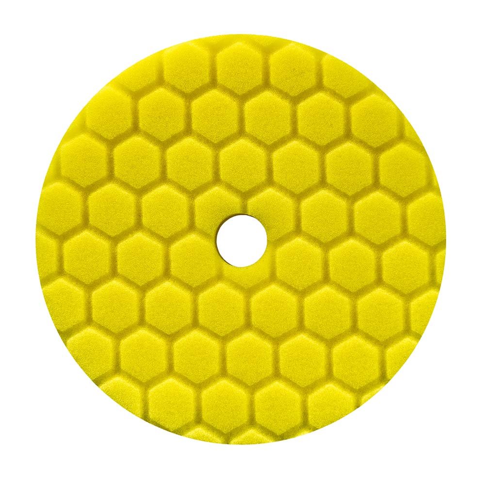 Chemical Guys Hex-Logic BUFX111HEX5 Quantum Heavy Cutting Pad, Yellow (5 Inch Backing Plate)