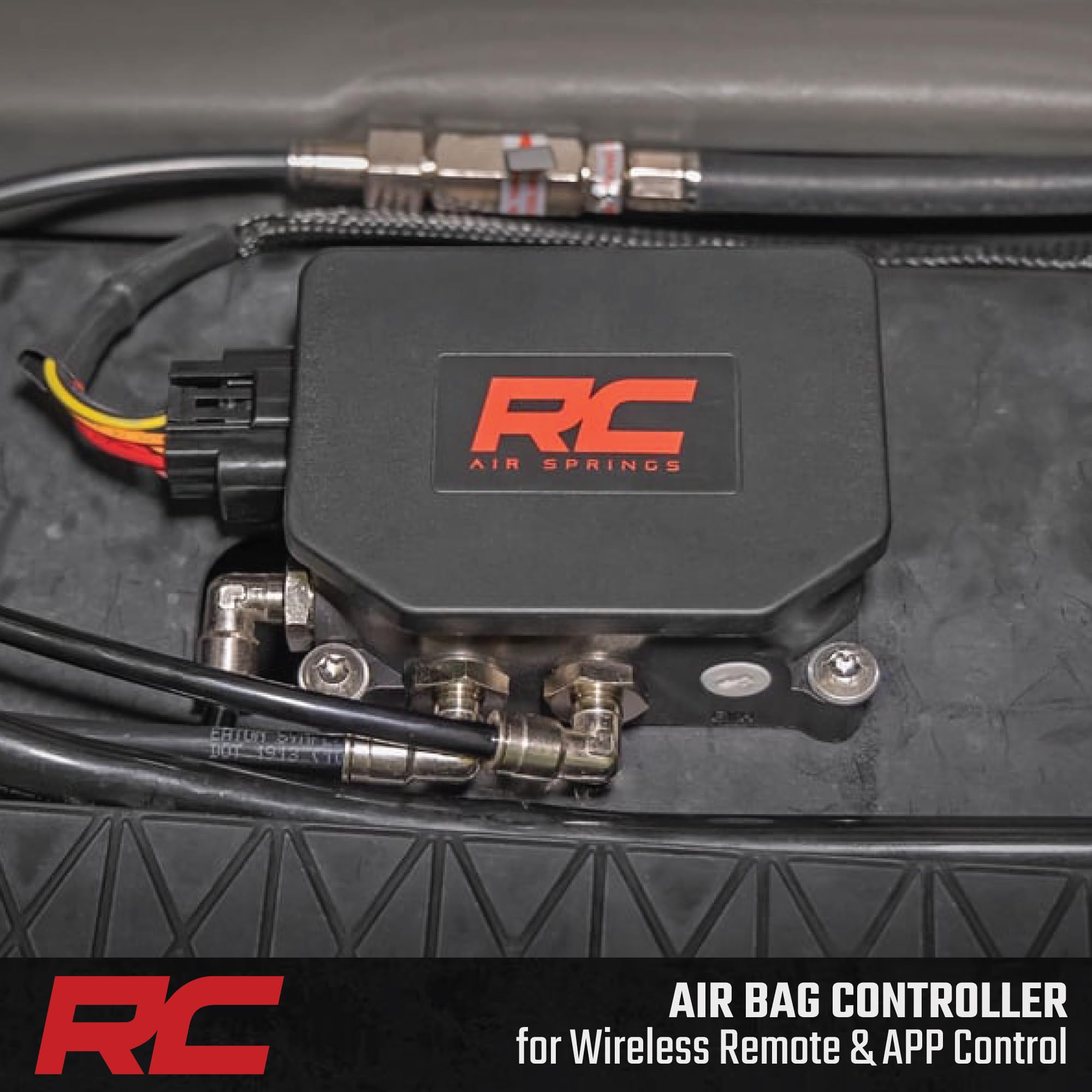 Rough Country Suspension Kit Air Bags with Compressor & Remote for Chevy Silverado & GMC Sierra 1500 (2019-2025) - Airbags for Trucks w/Stock Lift