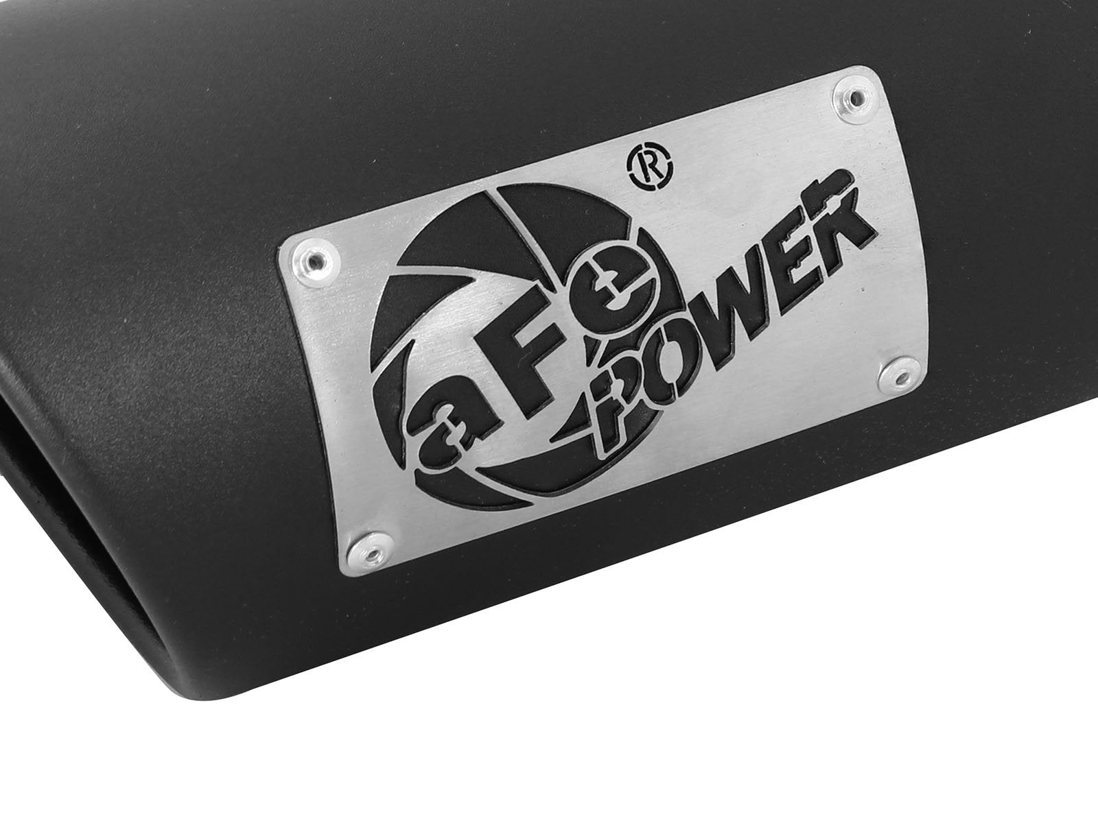 aFe Power 4" 409 Stainless Steel Exhaust Tip, Black, Left 49T35452-B12