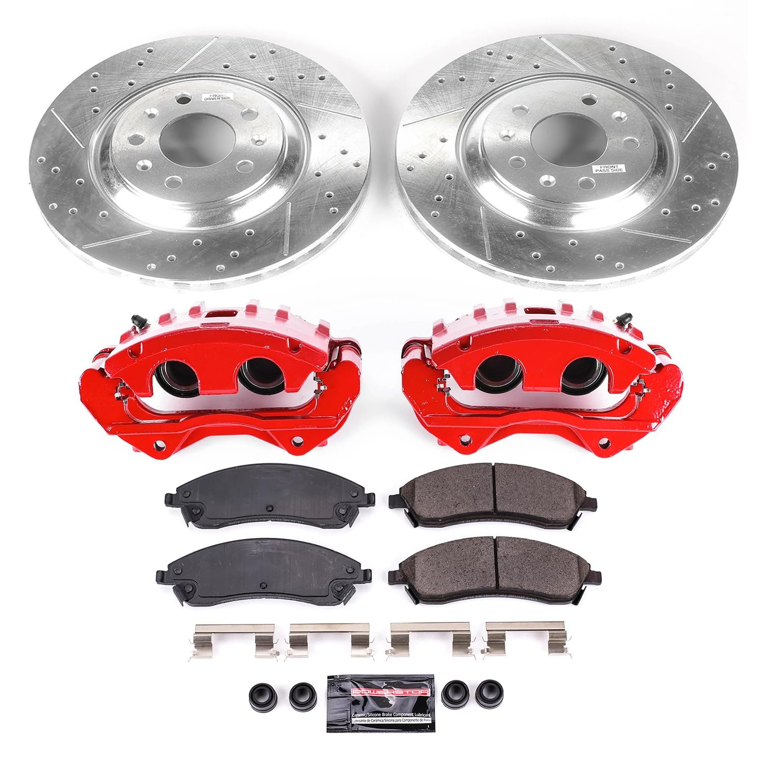 Power Stop Z23 Evolution KC1429 Front Brake Caliper Kit- Brake Rotors, Brake Pads, Brake Calipers