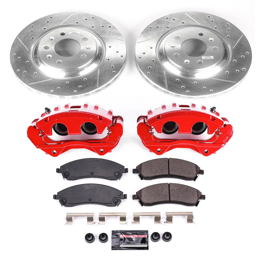 Power Stop Z23 Evolution KC1429 Front Brake Caliper Kit- Brake Rotors, Brake Pads, Brake Calipers