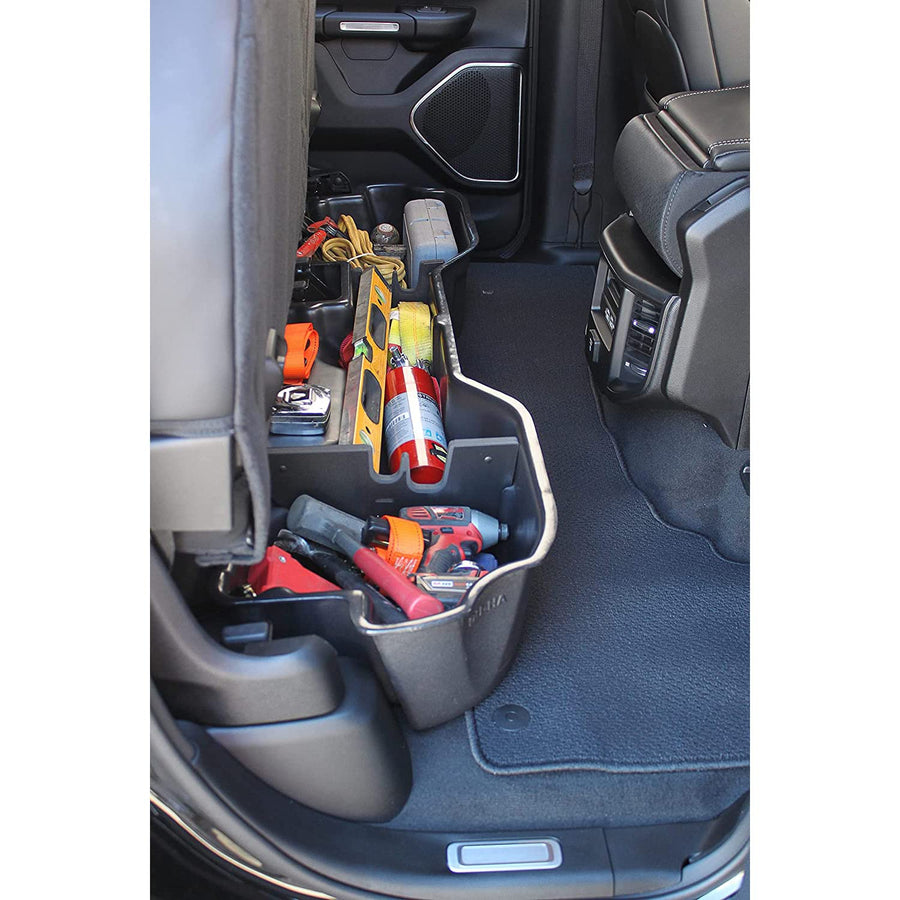 Under Seat Du Ha 30106 Storage System Gun Rifle Fits 2019 to 2022 Dodge Ram 1500 Quad Cab Trucks (New Body Style), Brown
