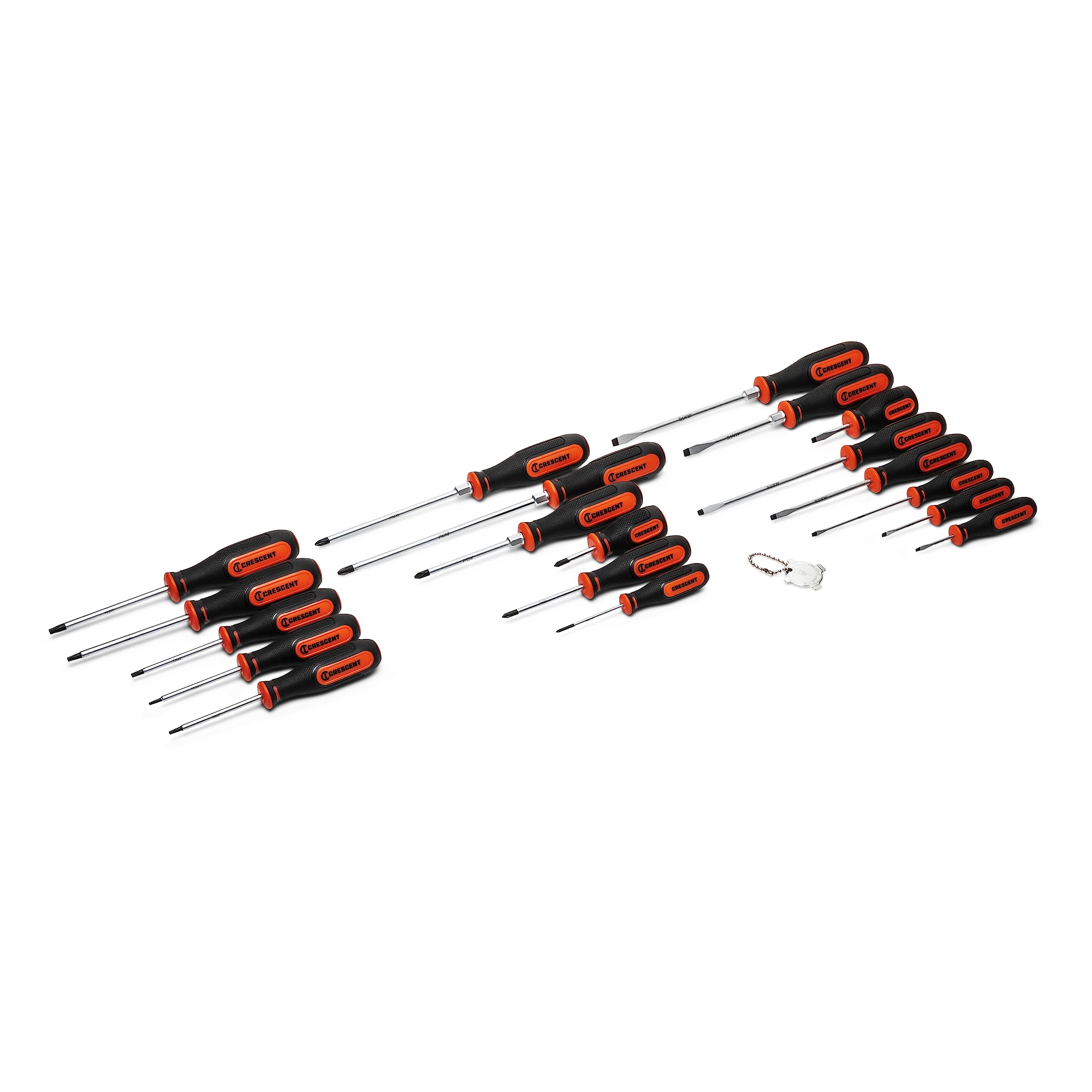 20 Pc. Crescent Dual Material Screwdriver Set with Phillips, Torx, Slotted, and 4-in-1 Pocket Screwdrivers - CSDS20PCSET