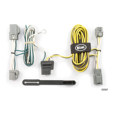 CURT 55587 Custom Vehicle-Side 4-Pin Trailer Wiring Harness, Fits Select Ford Freestyle, Five Hundred