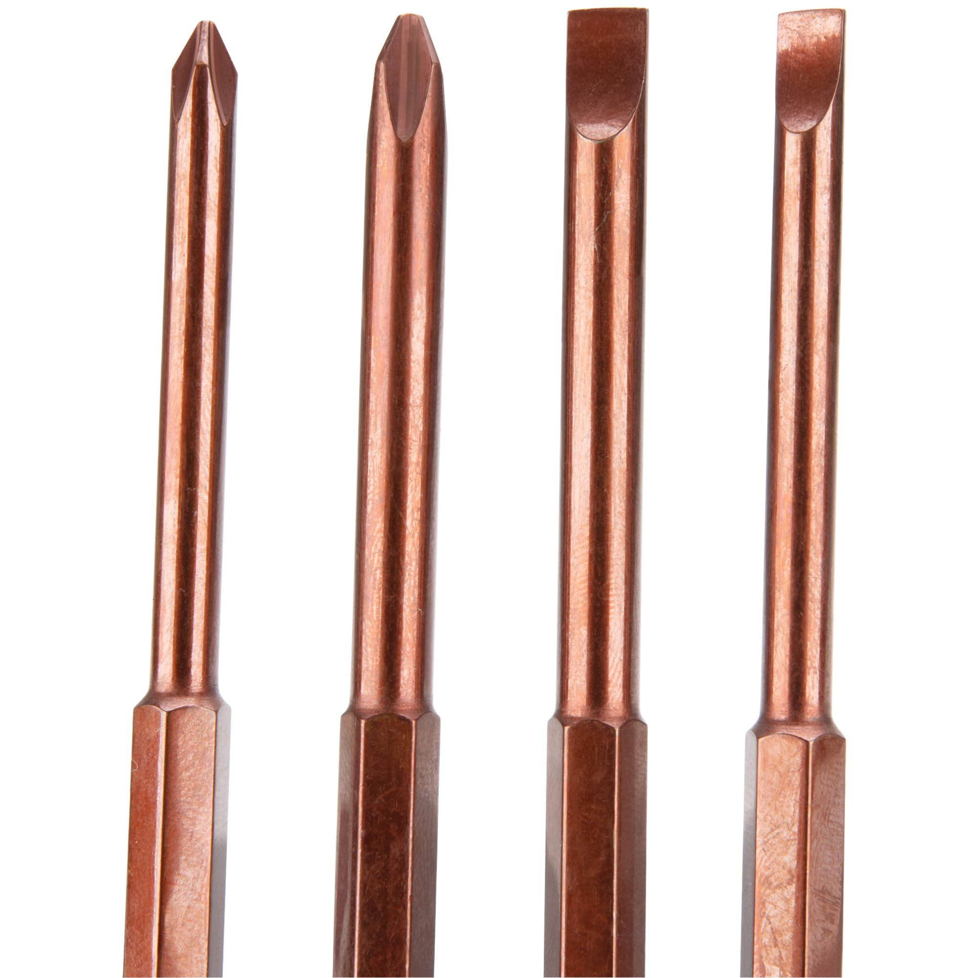 W2505 Performance Tool 5 Pc. Hammer Screwdriver Kit, Phillips and Slotted Bits, S2 Steel, Reversible, Red