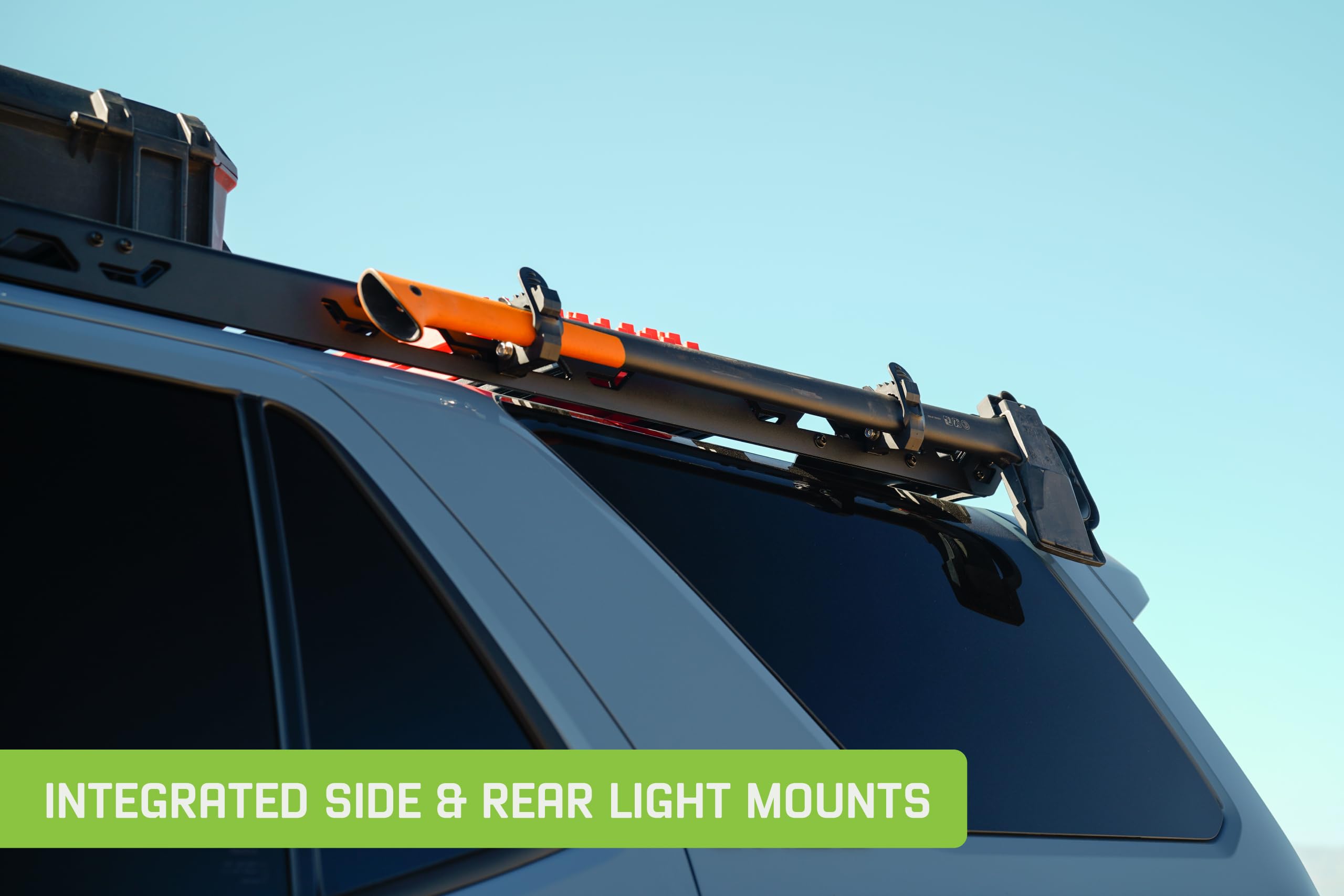Offroad DV8 Spec Series Roof Rack for 2025-2026 Toyota 4Runner | Strong & Sleek Design for Securely Transporting Your Gear in Style | Side & Rear Light Mounts | Aluminum & Steel Construction