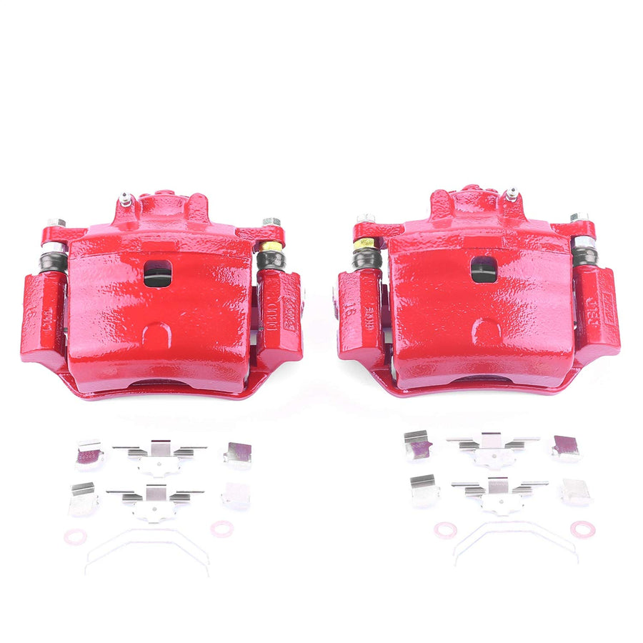 Power Stop S5000 Front Pair of High-Temp Red Powder Coated Calipers