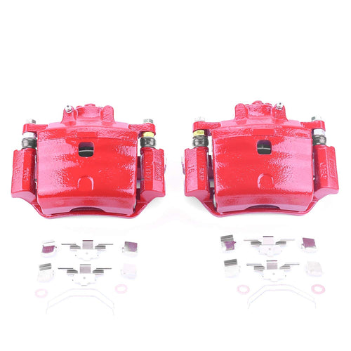 Power Stop S5000 Front Pair of High-Temp Red Powder Coated Calipers