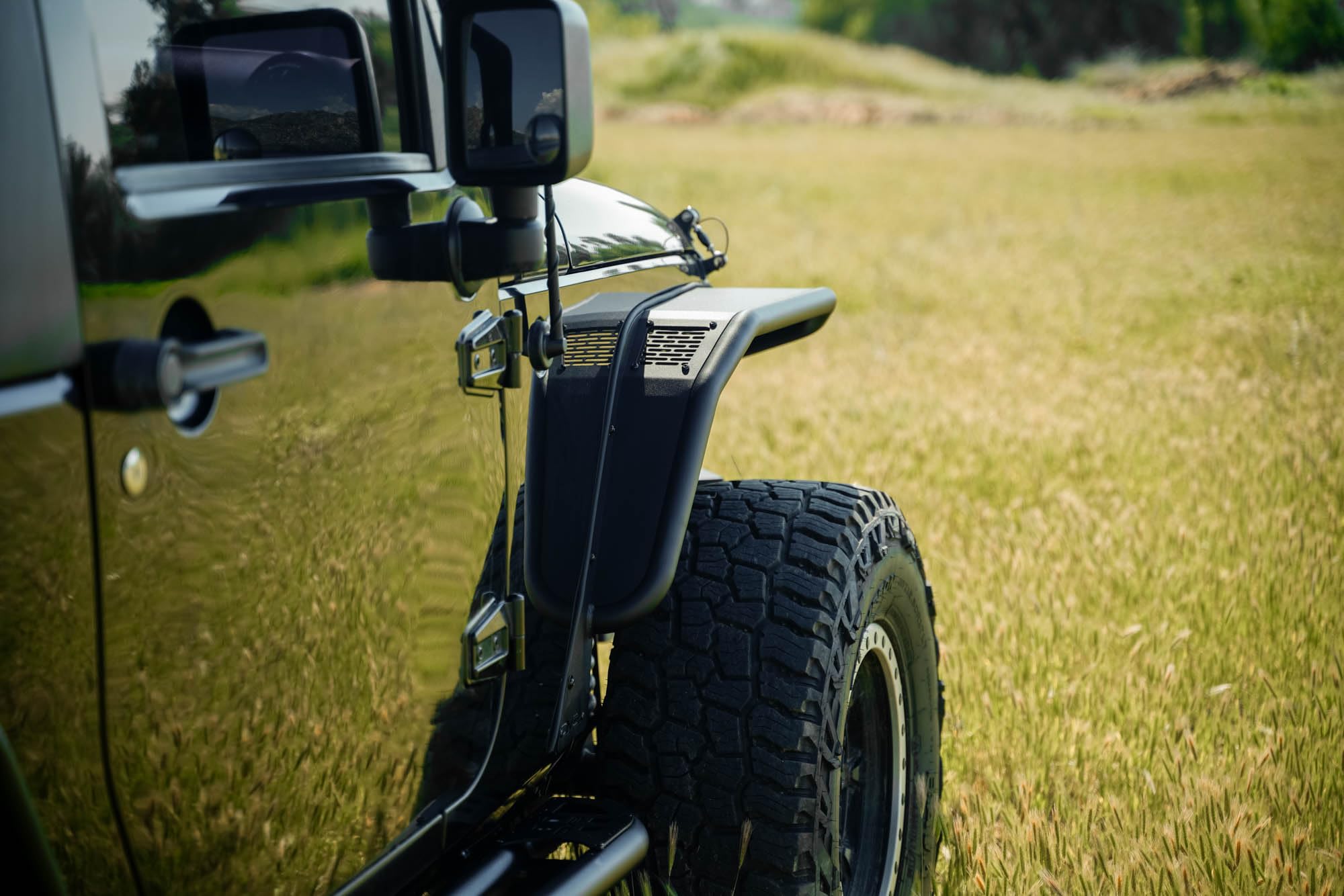DV8 Offroad Fender Flares Spec Series for 2007-2018 Jeep Wrangler JK | Offers Improved Tire Clearance | Included Plug & Play Amber Marker Lights | Tube & Plate Steel Design | Black Powder Coat