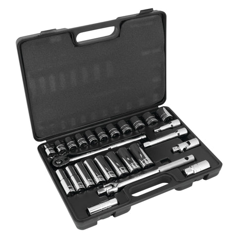 W32901 Performance Tool 1/2-Inch Drive SAE Socket Set, 26-Piece, 1-Pack