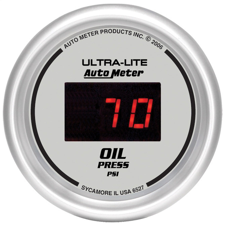 Auto Meter Ultra-Lite 6527 Digital 2-1/16" 0-100 PSI Digital Oil Pressure Gauge