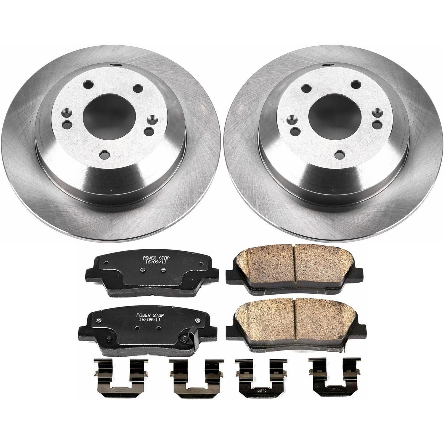 Power Stop KOE7062 Rear Replacement Brake Kit-OE Brake Rotors & Ceramic Brake Pads For Kia Sorento 2016-2020 [Model Specific]