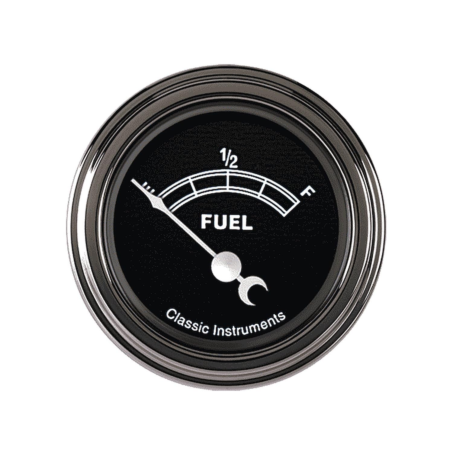 TR14SLF Classic Instruments Traditional 2-1/8" Fuel Gauge 0-30 Ohm