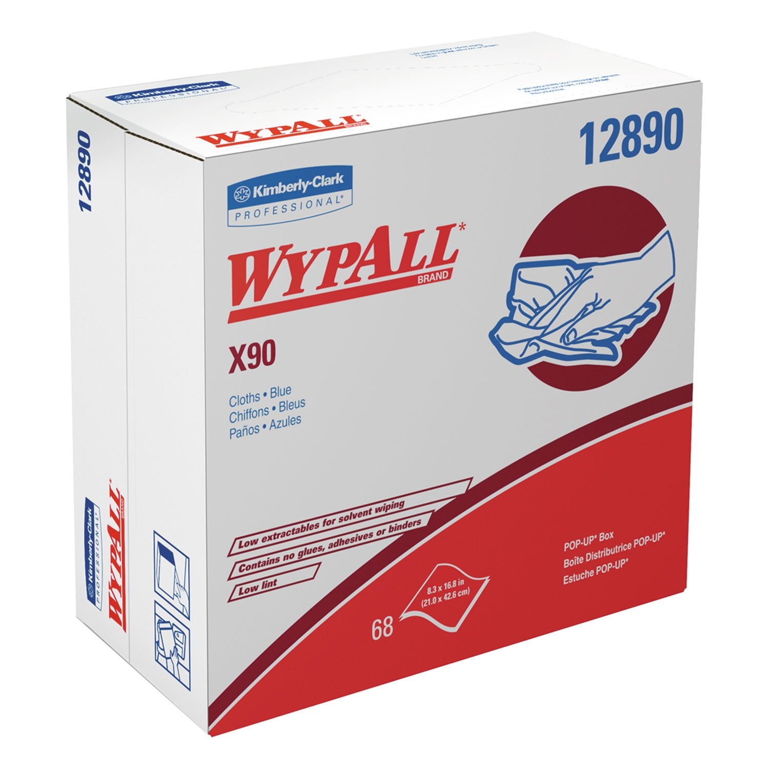8-53/64" x 16-51/64" Wipers, 5 Pack, 68 Wipes/ Pack