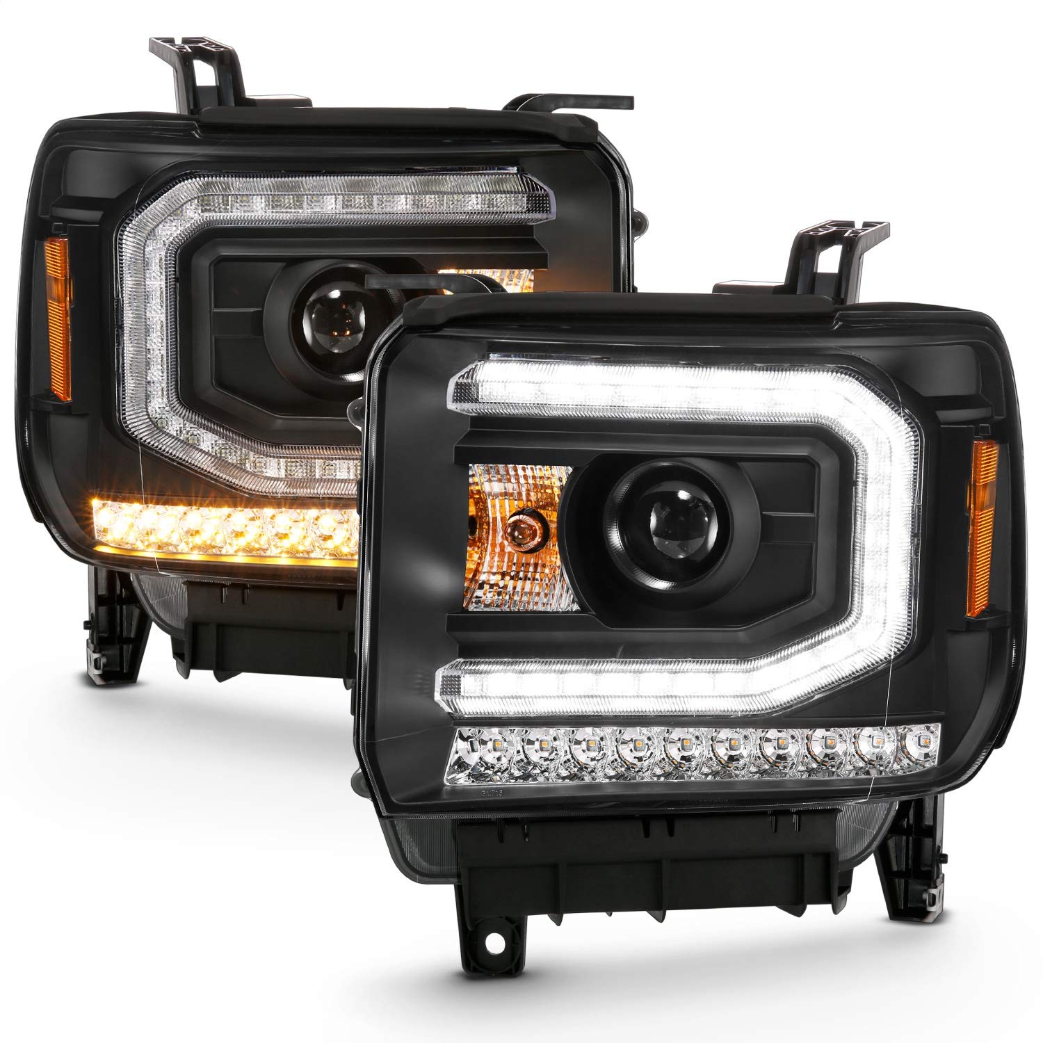 111485 ANZO USA Projector Headlamps Fits GMC Sierra 1500