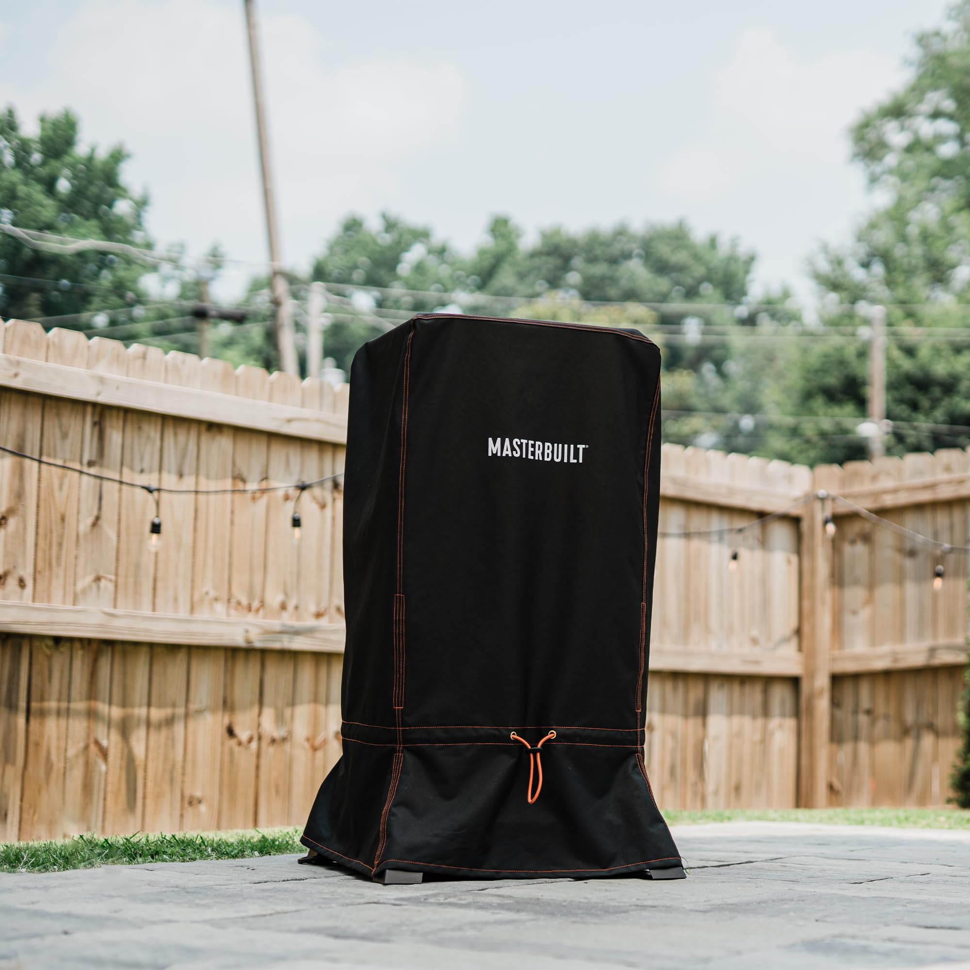 30-inch Masterbuilt® Small Universal Cover, 25"x 25" x 40" Designed to Fit 30 inch Smoker Models with or Without Legs up to 750 Cooking Square Inches, Foldable Skirt, Black, Model # MB20080924