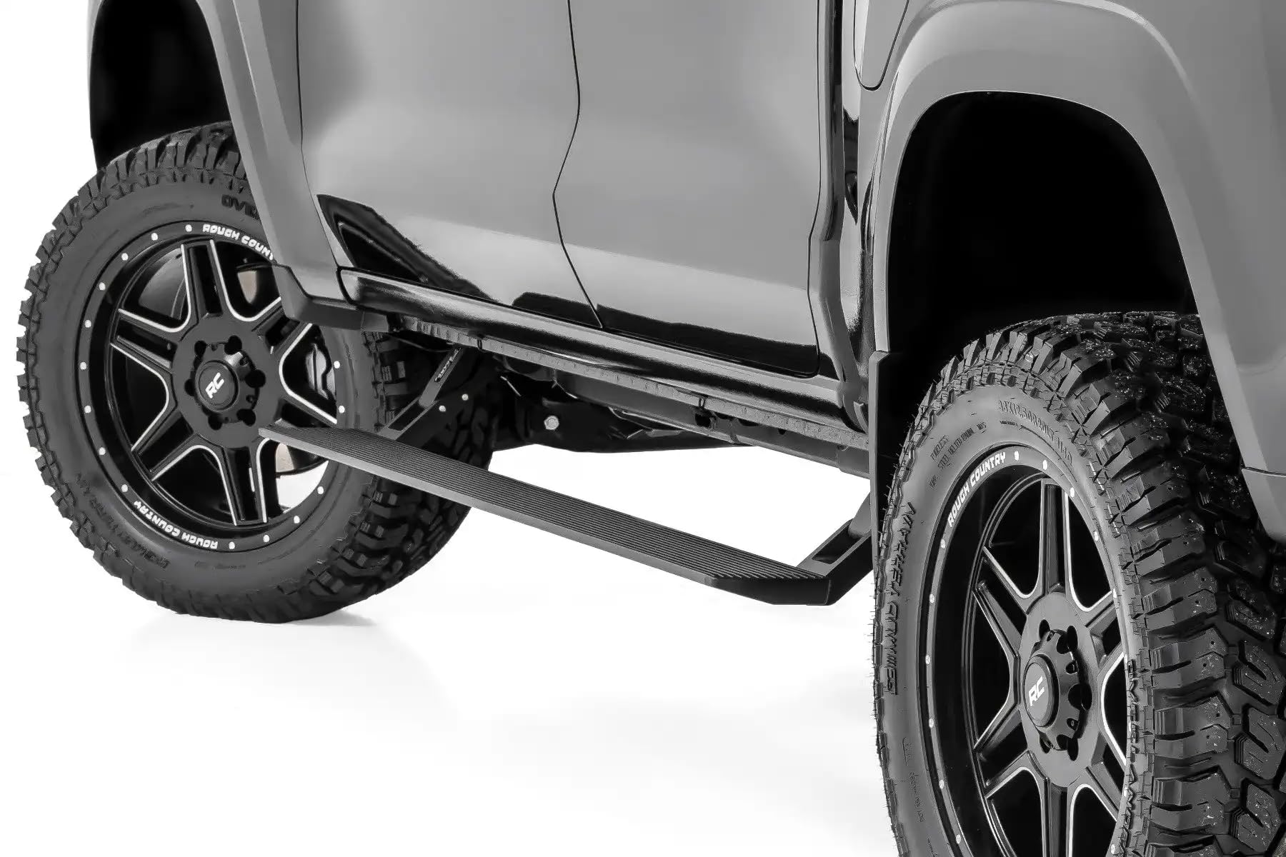 Power Running Boards Rough Country with LED Step Lights for Chevy Colorado & GMC Canyon (2015-2025) Crew Cab - Dual Motor Electric Powerstep Board & Retractable Truck Steps