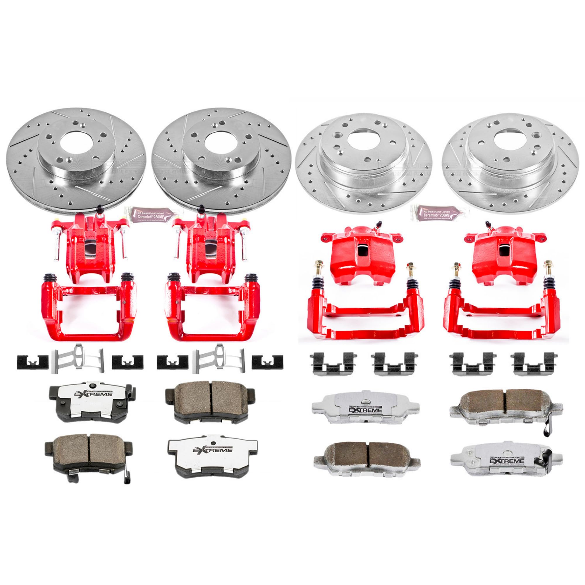 Power Stop KC2298-26 Z26 Street Warrior Brake Kit Front & Rear For Acura TL 2004-2008 [Model Specific]