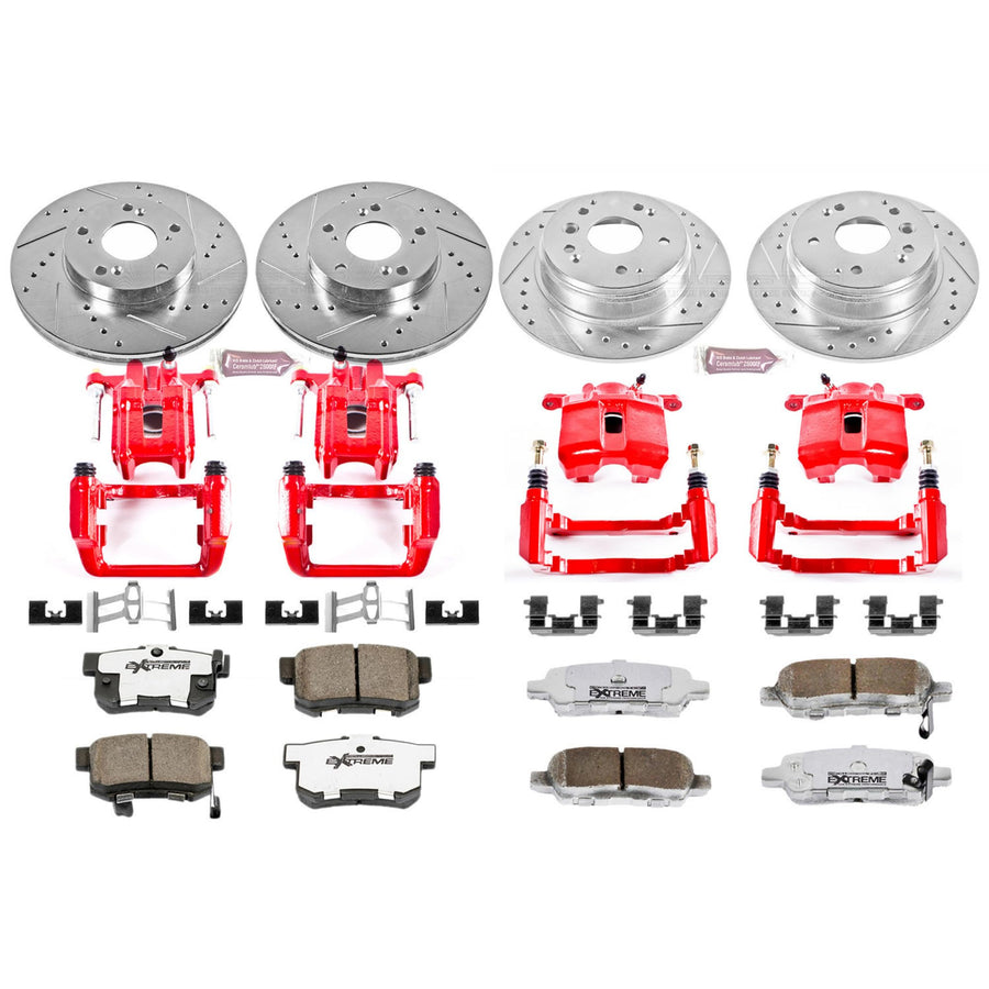 Power Stop KC2298-26 Z26 Street Warrior Brake Kit Front & Rear For Acura TL 2004-2008 [Model Specific]
